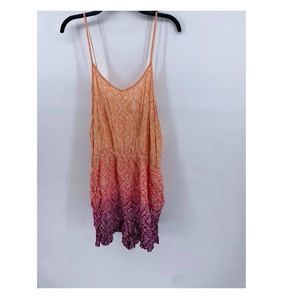 MOSSIMO SUPLY CO. Women's Orange-Purple Ombre Printed Romper SZ 2XL